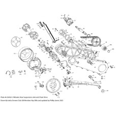 Rear Axle 3 Wheeler (Exploded View)