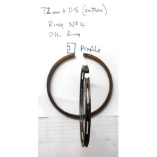 Piston Ring 72.5mm Ring No 4 (Oil) 