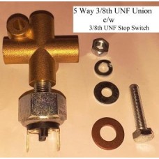 Brake Pipe Brass Junction  5 way and Switch 