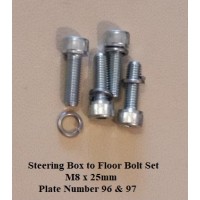 Bolt Set  M8 Steering Box to Floor