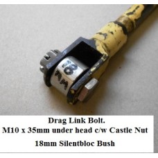 Drag Link Bolt and Castle Nut for 18mm Silenbloc
