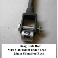 Drag Link Bolt and Castle Nut for 28mm Silenbloc