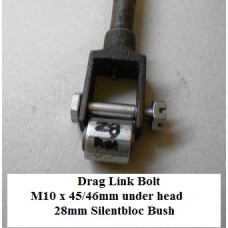 Drag Link Bolt and Castle Nut for 28mm Silenbloc