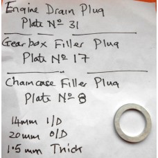 Washer for Engine Drain Plug, Gearbox Filler,Chaincase Filler 