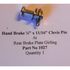 Hand Brake Clevis Pin at Rear Brake Plate. Girling