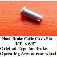 Hand Brake 1/4" x 5/8" Clevis Pin at Rear Brake Plate. Girling