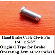 Hand Brake 1/4" x 5/8" Clevis Pin at Rear Brake Plate. Girling