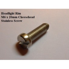 Headlamp Chrome Rim Screw (7" Lucas) Pack of 2
