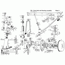 Front Axle & Steering Assembly (Exploded View)