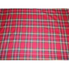 Seat Cover Material Only Red Tartan