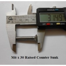 Screw Raised Counter Sunk M6 x 30