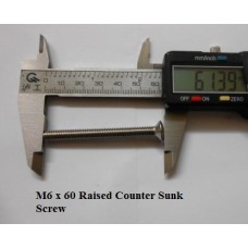 Screw Raised Counter Sunk M6 x 60