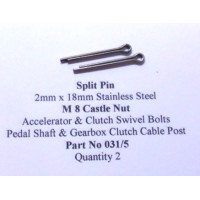 Split Pin Set for Accelerator & Clutch Swivel Bolt + Pedal Shaft & Clutch Cable Post 