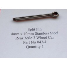 Split Pin Rear Axle Nut 3 Wheel Car