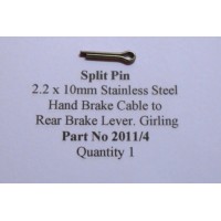 Split Pin Hand Brake Cable at Rear Brake